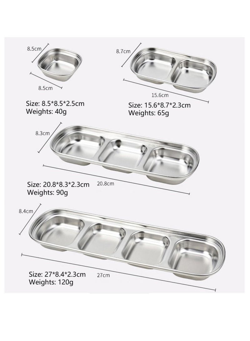 سيوسي الصلصة طبق الفولاذ المقاوم للصدأ الصلصة وصلصة الطماطم والملح والخل والسكر والتوابل نكهة التوابل غمس وعاء الشواء الكورية الأسرة مطبخ لوحة - Image 2