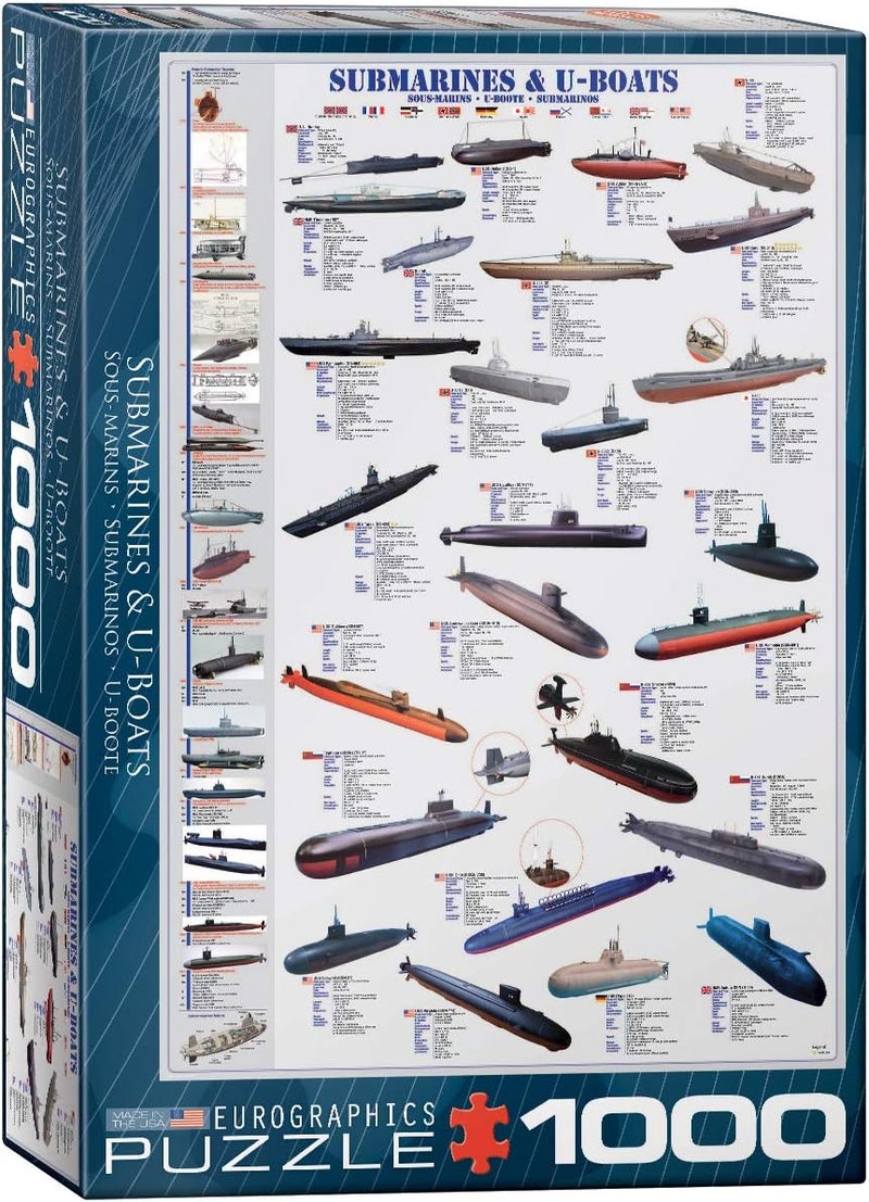 EuroGraphics Submarines and U Boats 1000 Piece Puzzle 60000132 - Image 1