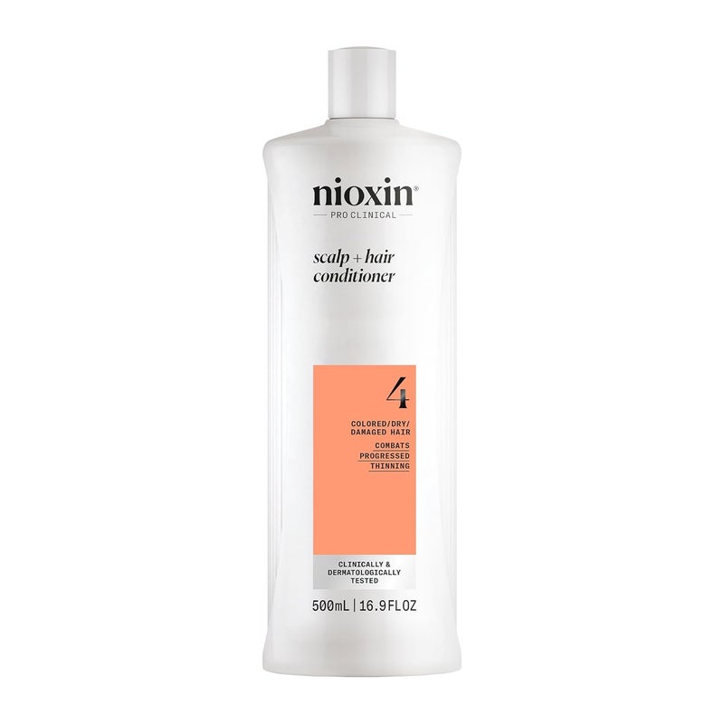 Nioxin System 4 Scalp + Hair Thickening Conditioner For Colored, Dry, & Damaged Hair with Progressed Thinning Maintain Vibrant Color Nourish & Boost Hair Density with Niacinamide & Biotin