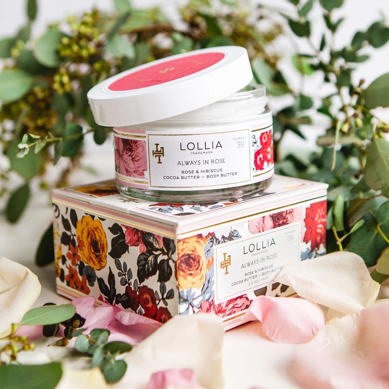 LOLLIA Always in Rose Body Butter, 5.5 oz. - Rose & Hibiscus Fragrance â€“ Shea Butter & Cocoa Butter, Body Lotion for Women, Hydrating & Smooth Body Moisturizer - Image 5