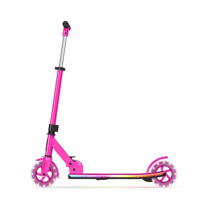 Jetson Highlight 2-Wheel Kick Scooter, Kinetic Lights on Deck and Wheels, 6 Inch Wheels, Rear Brake, Easy-Folding Mechanism, Ages 6+, Pink, JHGLT-PNK - Image 1