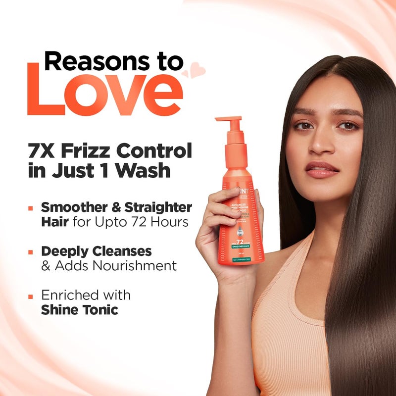 BBLUNT BBLUNT Advanced Smoothening Shampoo with Keratin Hyaluronic Acid 300ml Makes Hair FrizzFree Straighter Gently Cleanses Adds Spectacular Shine SLS ParabenFree For Men Women - Image 3