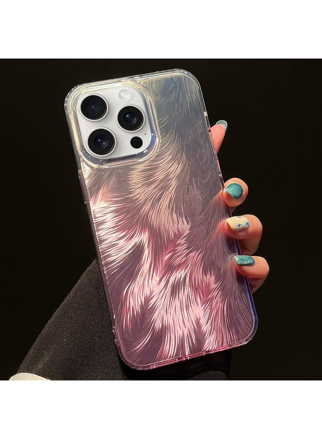 جرين تايجر حافظة هاتف iPhone 15 Pro Foxtail برونزية متدرجة بالليزر (وردي)