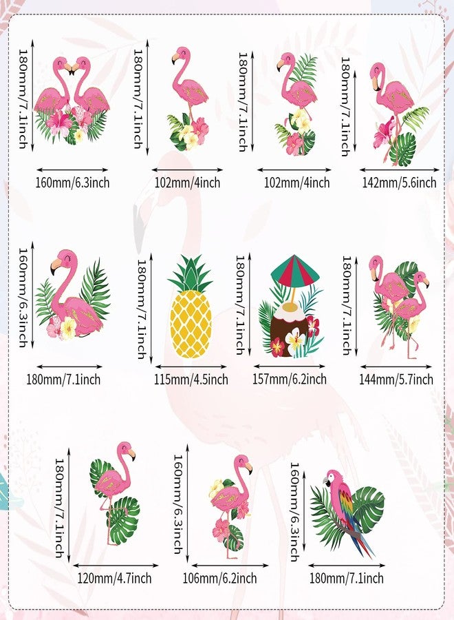ABURRORI 52 Pcs Flamingo Party Hanging Swirl Decorations, Hawaii Luau Pink Flamingo Party Hanging Swirl Tropical Aloha Decorations for Flamingo Birthday Party Supplies Decorations - Image 2