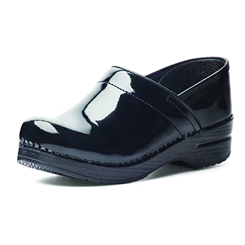 Dansko Women’s Professional Slip-On Clogs –Rocker Sole and Arch Support for Comfort-Ideal for Nursing, Food Service, Healthcare Black Patent 4.5-5 M US - Image 1