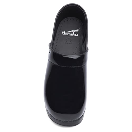 Dansko Women’s Professional Slip-On Clogs –Rocker Sole and Arch Support for Comfort-Ideal for Nursing, Food Service, Healthcare Black Patent 4.5-5 M US - Image 2