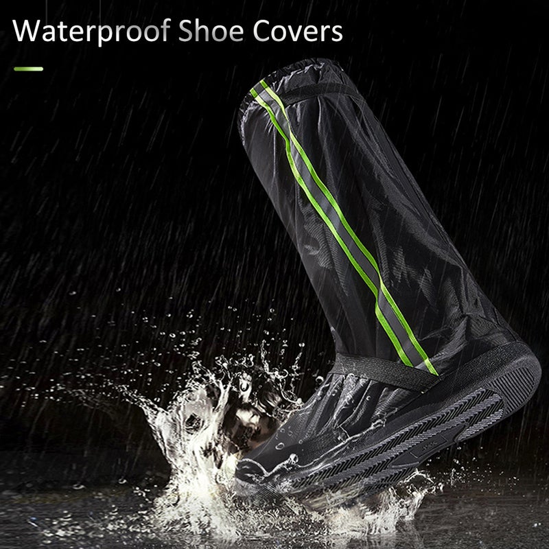 Waterproof Rain Boot Shoe Covers with Reflective Strips for Men and Women Camping Hiking Fishing Traveling - Image 3