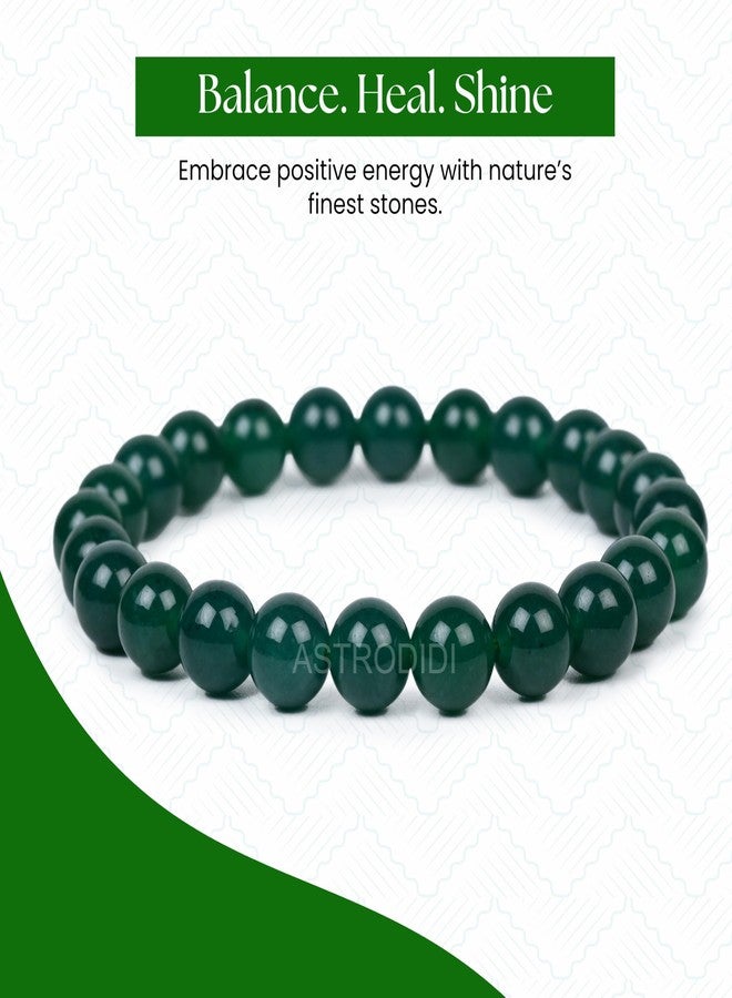 ASTRODIDI Natural Certified Green Jade Stone Bracelet for Money, Success & Positive Energy | Original Reiki Feng-Shui Healing Crystal Gemstone Bracelet for Men and Women - Image 5