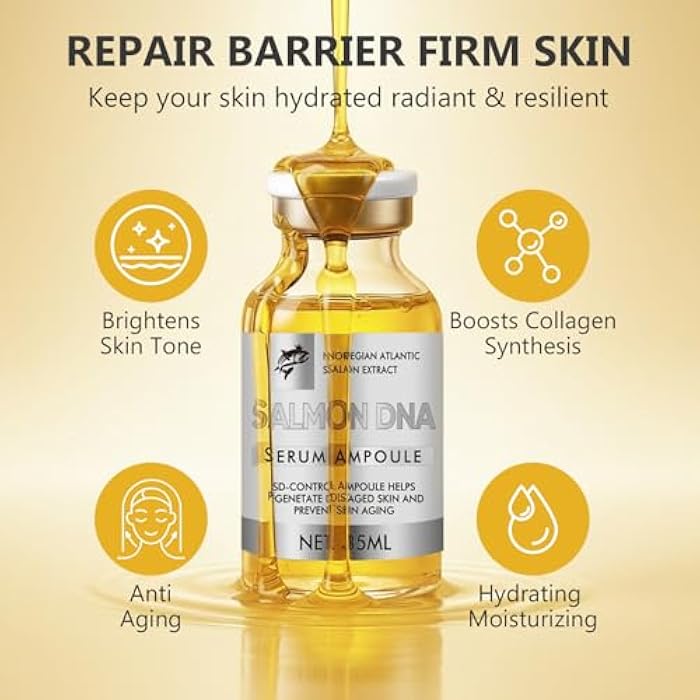 Feulover Salmon DNA Serum-Pure Marine Collagen Booster - Anti-Aging & Skin Repair Treatment for Wrinkles, Dark Spots & Elasticit， Collagen, Glutathione, Hyaluronic Acid - Improves skin radiance - Image 5