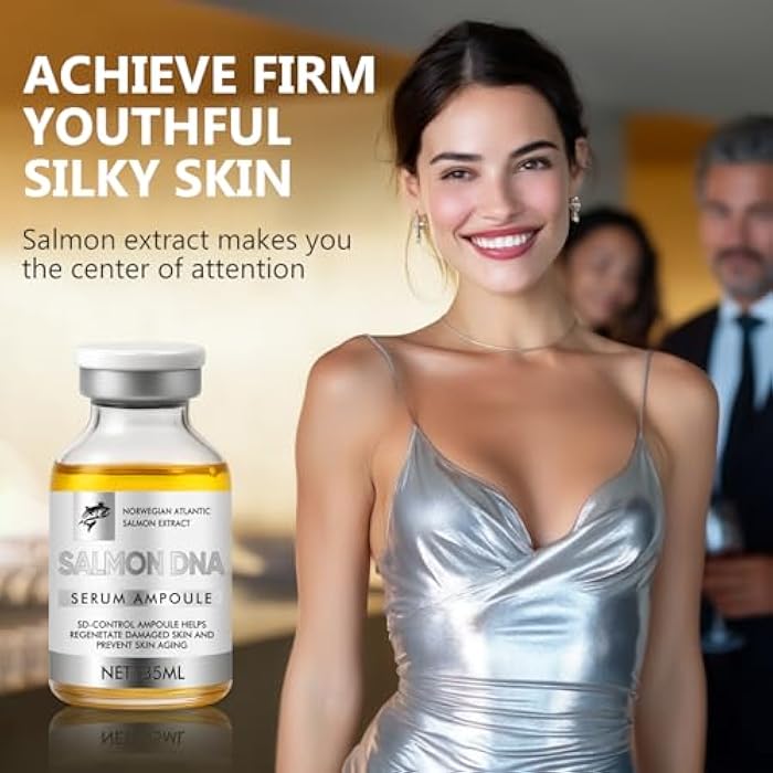 Feulover Salmon DNA Serum-Pure Marine Collagen Booster - Anti-Aging & Skin Repair Treatment for Wrinkles, Dark Spots & Elasticit， Collagen, Glutathione, Hyaluronic Acid - Improves skin radiance - Image 2