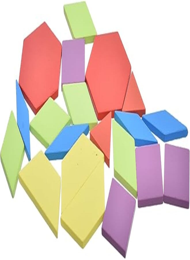 Pattern Plastic Building Blocks Set Of 130 Pieces For Kids - Multi Color 