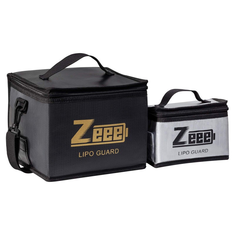 Zeee Lipo Bag Fireproof Battery Safe Bag Explosionproof Bag Lipo Battery Storage Guard Safe Pouch for Charge and Storage (2 Pack) - Image 1