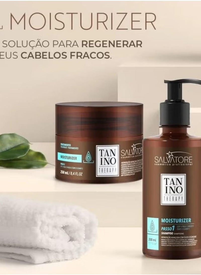 Salvatore - 2-Piece Salvatore Tanino Therapy Moisturizer  Shampoo  Passo1 300ml & Salvatore Tanino Therapy Moisturizer Passo2 250ml - Image 1