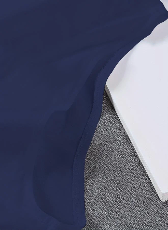 Take Two Dark Blue Men Dark Blue Solid Round Neck Tank and Shorts Co-Ords for Men | Best Price UAE