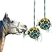 Besimple 2 Pack Horse Treat Ball Hay Feeder Toy Goat Feeder Ball Hanging Feeding Toy for Horse Goat Sheep Relieve Stress Colorful - Image 3