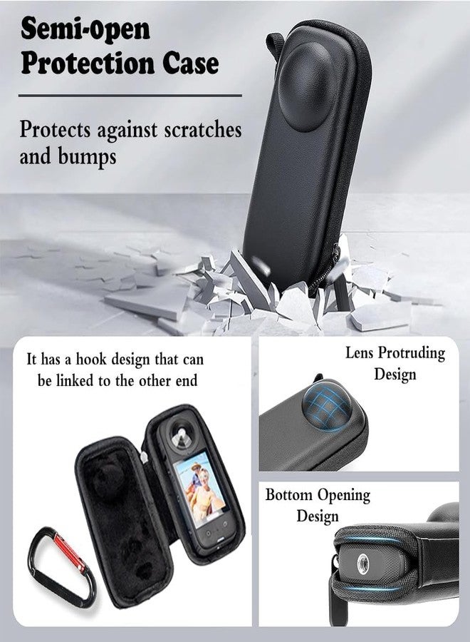 SHOPEE Accessory Kit Compatible with Insta360 One X4 X5 with Invisible Selfie Stick, Portable Case, Screen Protector and Adhesive Mounts - Image 4