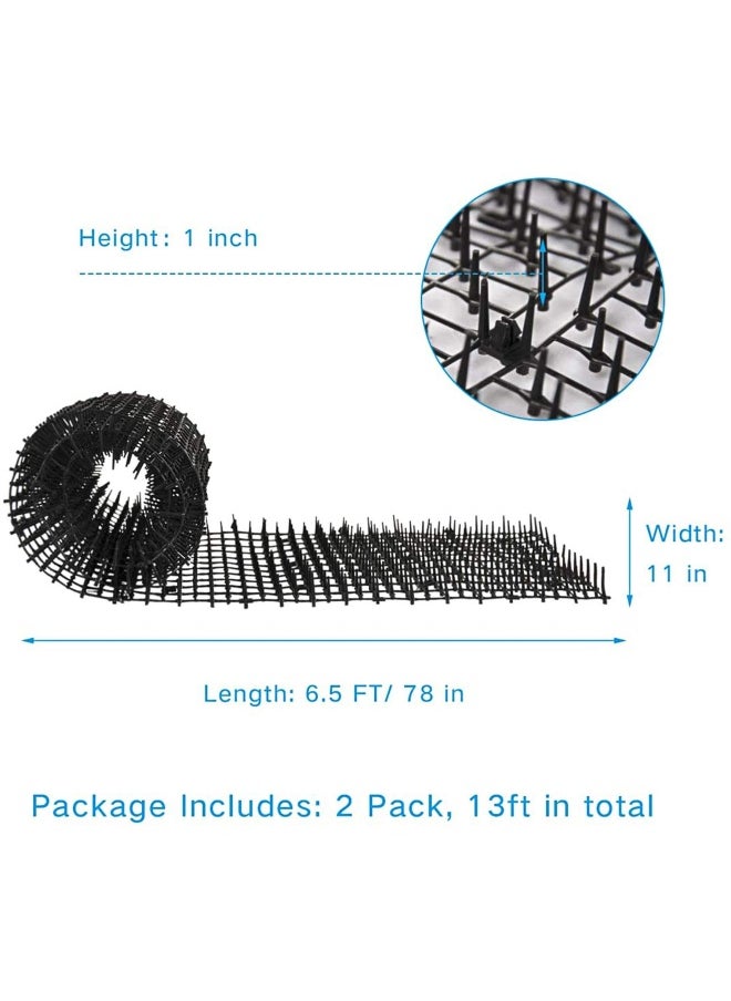 OCEANPAX Oceanpax Cat Repellent Mat With Spikes  13Ft  Garden Scat Cat Mat Strip Home Spike Deterrent Mat For Dogs And Cats  6.5Ft2 Pack  - Image 2