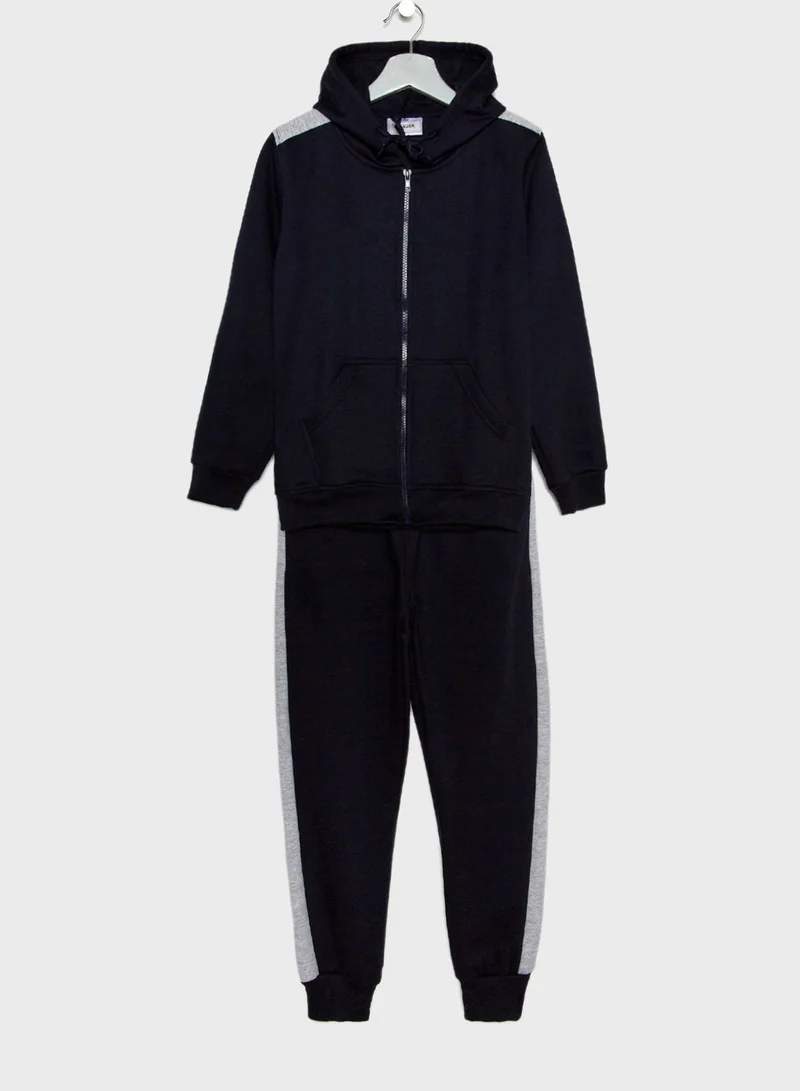 Little Ginger Striped Tracksuit