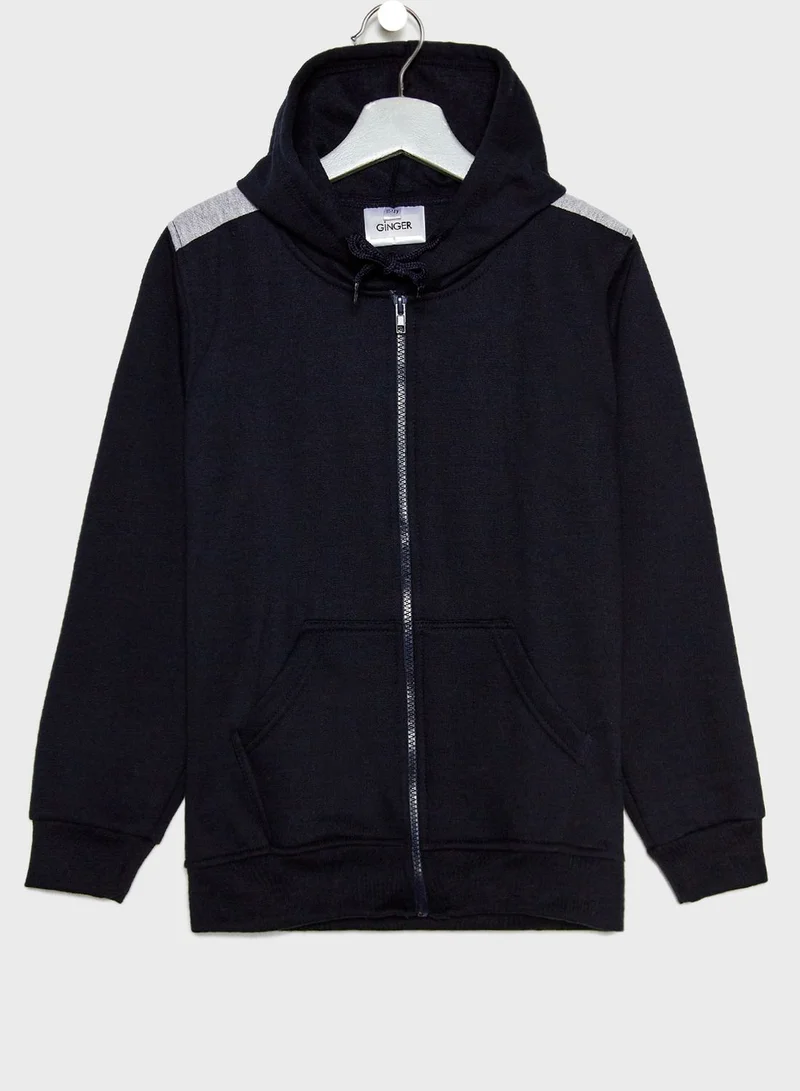Little Ginger Striped Tracksuit