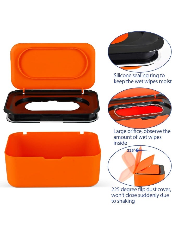 Flenpptly Baby Wipes Dispenser, Wipes Case Baby Wipe Holder Keeps Wipes Fresh, Non-Slip, Easy Open & Close (Black) - Image 4