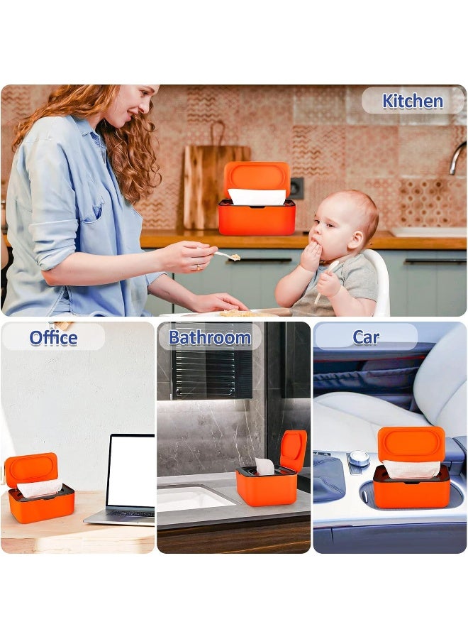 Flenpptly Baby Wipes Dispenser, Wipes Case Baby Wipe Holder Keeps Wipes Fresh, Non-Slip, Easy Open & Close (Black) - Image 5