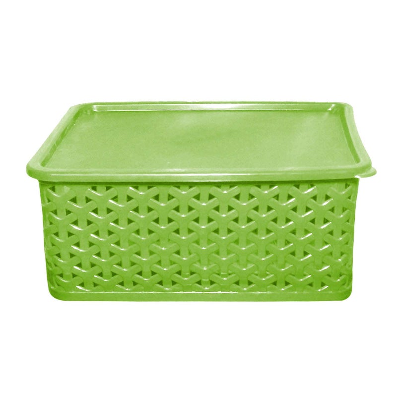 Kuber Industries Kuber Industries Fruit Basket For Dining Table|Plastic Basket For Storage With Lid|Kitchen Storage Baskets (Multi) - Image 3