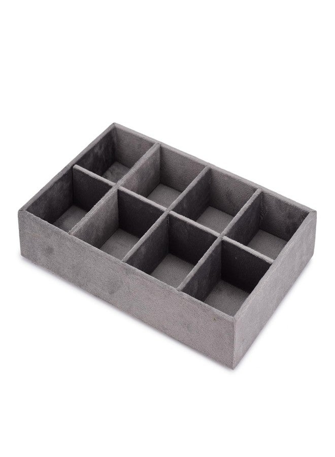 Azyeea - Bangle Storage Box in 8 slots Chudi kada & Bracelets holder Box for Bridal,–Durable & Elegant Bangle Holder for women/removal & adjustable slots in this box (11.5X7.5X1.8 Inch) /grey/ - Image 3
