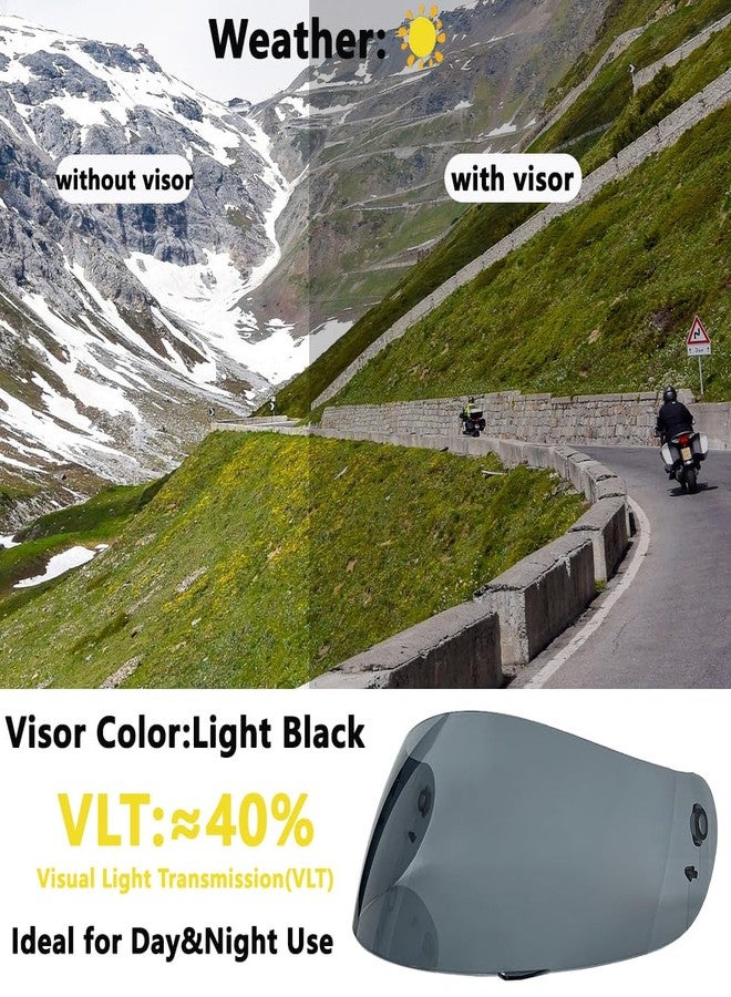 BSTOP K1 Face Shield Uv-protected For AGV K1, K1S, K3SV, K5, K5S Helmet Shield Visor Windshield (Light Black-day and night) - Image 2