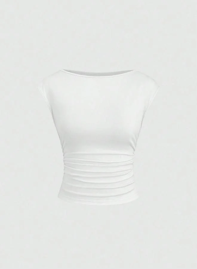 Take Two  Pack of 3 - Boat Neck Fitted Top for Women | Best Price UAE