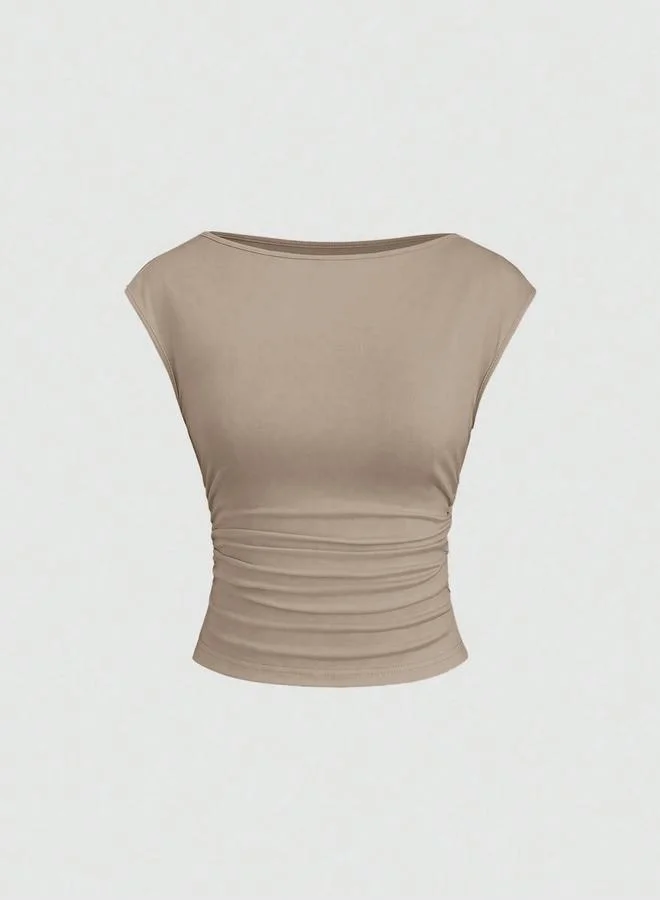 Take Two  Pack of 3 - Boat Neck Fitted Top for Women | Best Price UAE