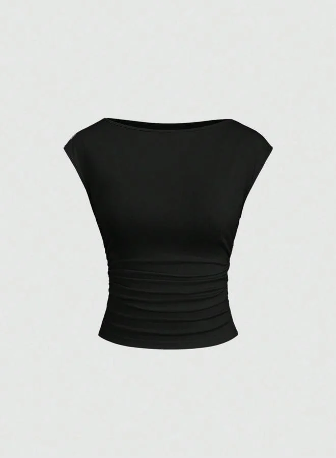 Take Two  Pack of 3 - Boat Neck Fitted Top for Women | Best Price UAE