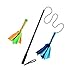 AMYESE Interactive Dog Toys Extendable Flirt Pole with 2pcs Fleece Lure Tugs for Dog Outdoor Entertainment Train and Exercise New Blue - Image 3