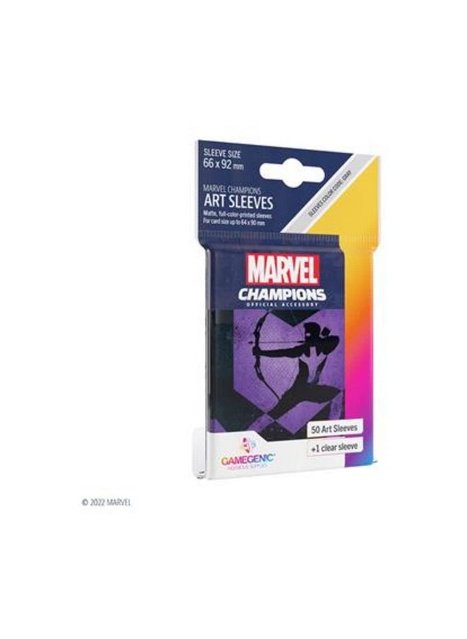 Gamegenic Marvel Champions The Card Game Official Hawkeye Art Sleeves ; Pack Of 50 Art Sleeves And 1 Clear Sleeve ; Card Game Holder ; Use With Tcg And Lcg Games ; Made By Fantasy Flight Games  - Image 1