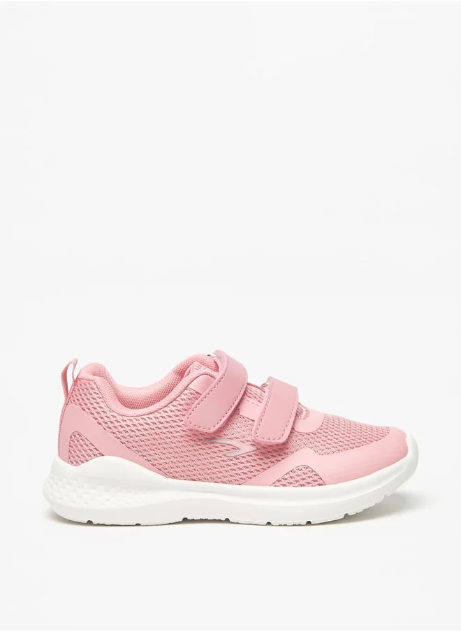 داش Mesh Textured Sports Shoes with Hook and Loop Closure