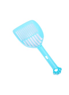 cat litter scoop, plastic cat litter pet shovel, durable pet poop scoop, with long and strong plastic handle, litter cleaning Tool, stylish pet accessories, cat paw design-blue color