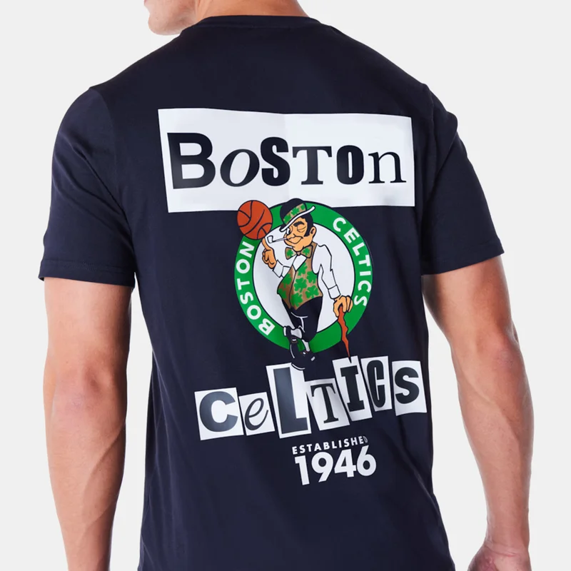NEW ERA Men's NBA Boston Celtics Newspaper Graphic T-Shirt