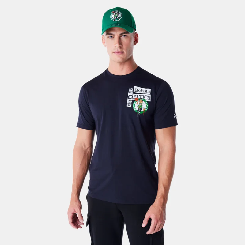 NEW ERA Men's NBA Boston Celtics Newspaper Graphic T-Shirt