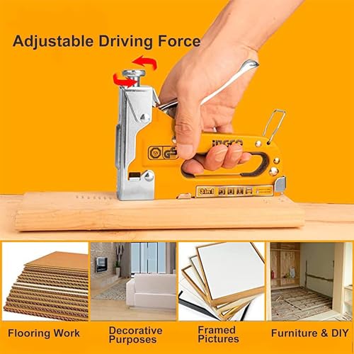 INGCO Stapler, 3 in 1 Nail Gun with 600 Staples, for Wood, Furniture - Image 4