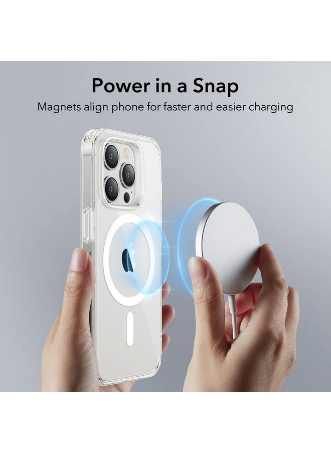 اي اس ار جراب ESR لهاتف iPhone 14 Pro Max، متوافق مع MagSafe، مقاوم للخدش، رفيع ونحيف، حماية كلاسيكية من الصدمات بدرجة عسكرية، TPU، غطاء خلفي مغناطيسي، شفاف  - Image 3