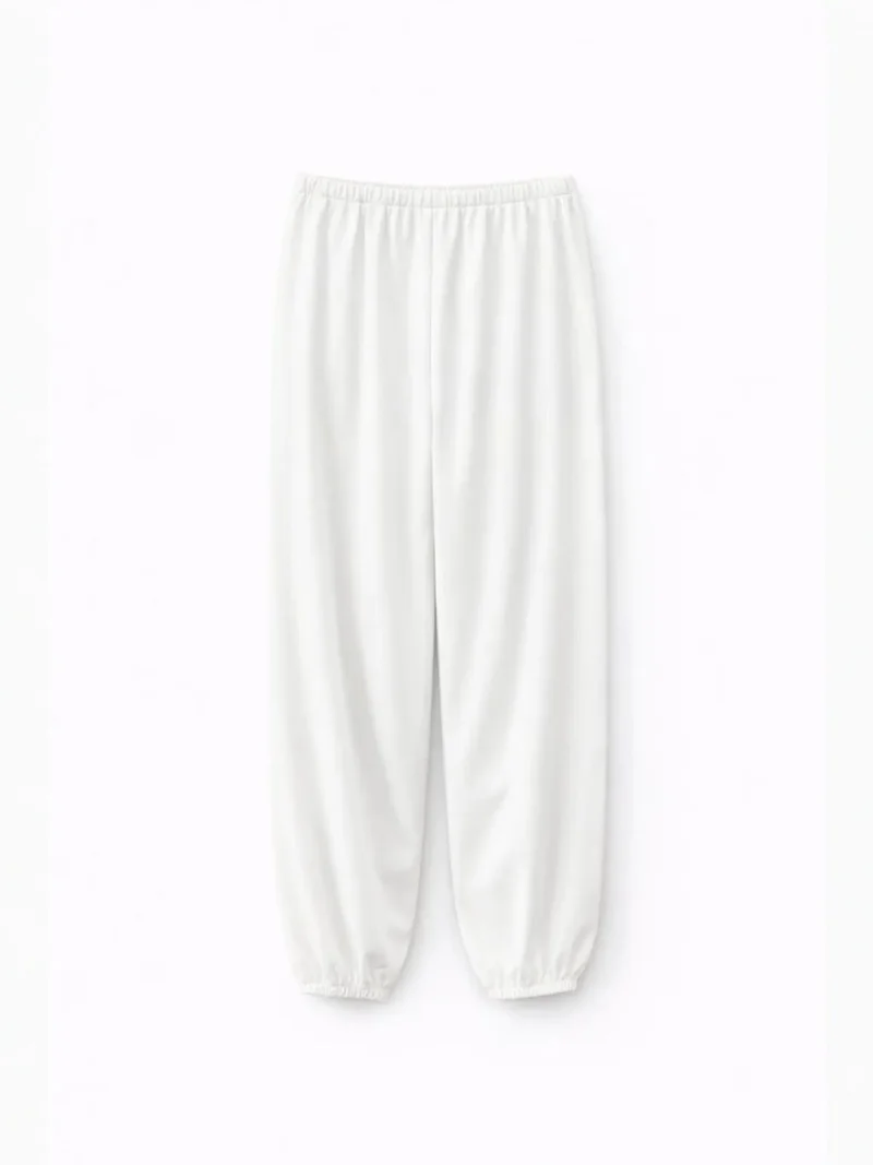 ميكسراي MIXRAY Textured Long Jogger Pants with Drawstring Waist and Pocket