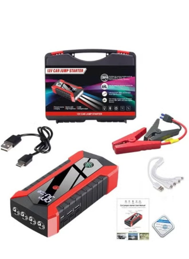 تايجر Car Jump Starter 28000mAh Battery Pack – Heavy-Duty 12V Emergency Power Booster for All Gas & Up to 8.0L Diesel Engines – Portable Water-Resistant Jump Starter with USB QC 3.0, LED Flashlight & 200W Power Bank – Multi-Function Car & SUV Battery Charger  - Image 1