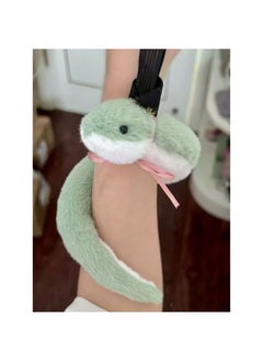 Generic Yuan Key Code Kite Little Snake Plush Doll Cute Little Snake Small Bamboo Leaf Green As Kite With Hat-Specification:Little Snake + Small Black Crown  - Image 3