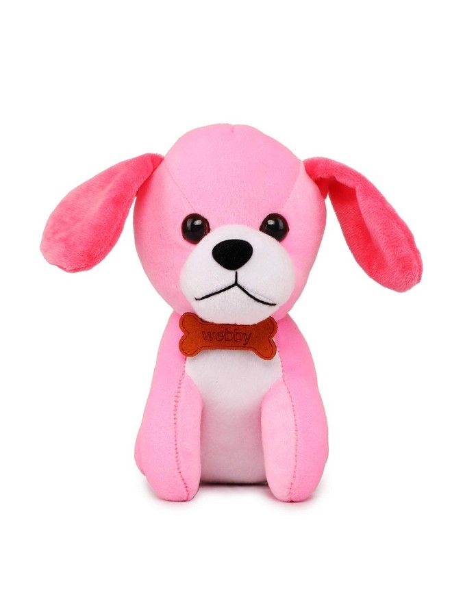 Webby Soft Animal Plush Dog Toy 20 Cm Pink - Image 3