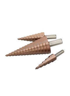 YADAV YADAV 3PCS Hexagon Shank Straight Slot Step Drill Bit HSS Pagoda 412420432MM  - Image 1
