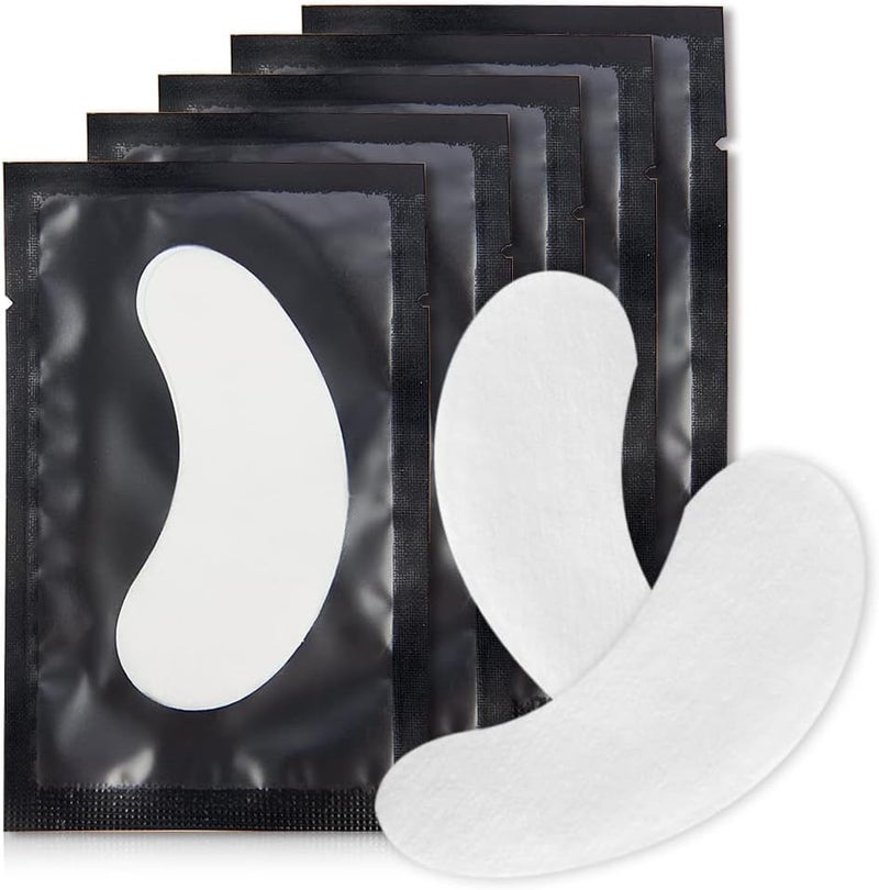 50Pairs Eyelash Extension Pads Under Eye Gel Pads Lash Pads Lint Patches Under Eye Patches Eye Pads for Eyelash Extensions BlackOR