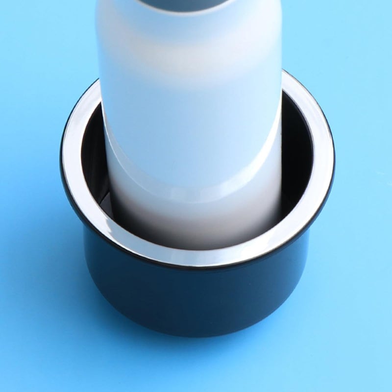 ORFOFE 2pcs Plastic Car Cup Holder Inserts with Silver Edge, Universal Recessed Drink Holders for Motorhome, Rvs, Boats Interior Accessories - Image 4