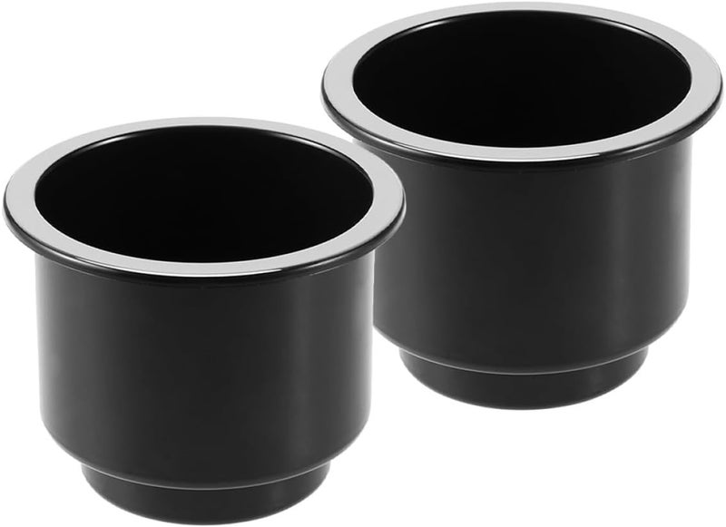 ORFOFE 2pcs Plastic Car Cup Holder Inserts with Silver Edge, Universal Recessed Drink Holders for Motorhome, Rvs, Boats Interior Accessories - Image 1