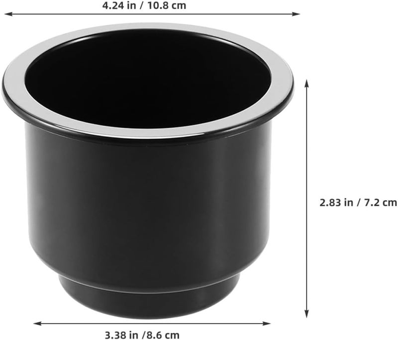 ORFOFE 2pcs Plastic Car Cup Holder Inserts with Silver Edge, Universal Recessed Drink Holders for Motorhome, Rvs, Boats Interior Accessories - Image 2