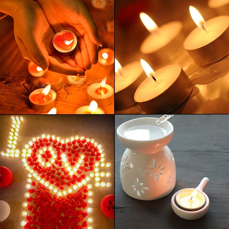 WFPLUS 100 Pcs Aluminum Tea Lights Cups, Empty Case Candle Wax Containers, Metal Tea Light Tins with 100 Pcs Candle Wicks Packaged in Carton Box, Candle Mold for DIY Candles Making Supplies - Image 4