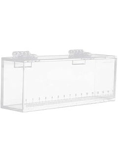 OCTOBER Fishing Photo Tank Fish Viewing Box Acrylic Hatching Incubator Clear Micro Landscape Fish Tank Fish Breeder Isolation Breeder Box with Scale, L  - Image 1